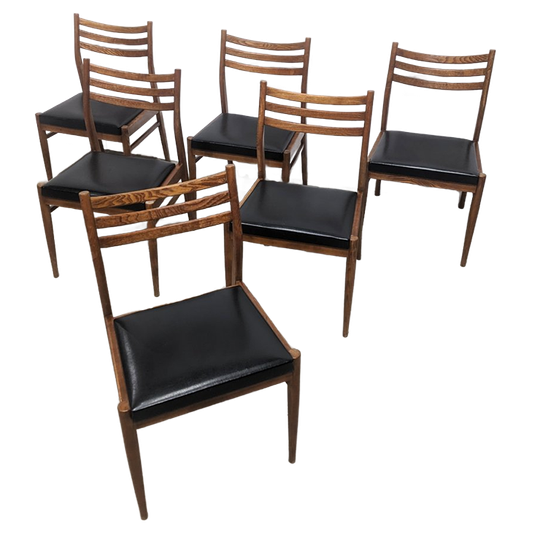 Six Elegant Vintage Scandinavian Chairs 1