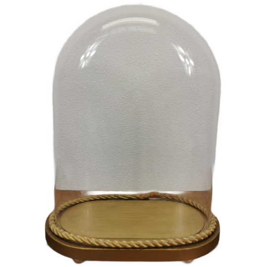 Antieke, Vintage Grote Glazen Ovale Stolp 508 1