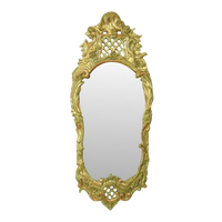 Grote Zweedse Spiegel Bladgoud Verguld Klassiek Rococo Stijl 119cm