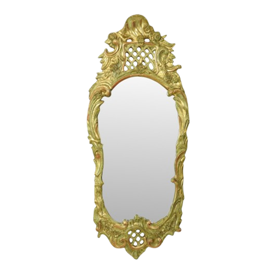 Grote Zweedse Spiegel Bladgoud Verguld Klassiek Rococo Stijl 119cm 1