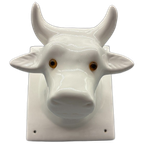 Wanddecoratie Stier Wit Keramiek Gailstyn-sutton thumbnail 1