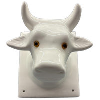 Wanddecoratie Stier Wit Keramiek Gailstyn-sutton