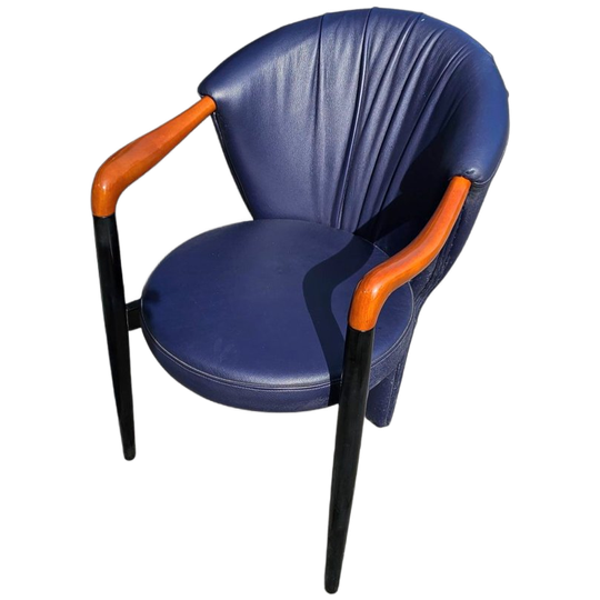 6 X Costantini Arm Chair /dark Blue Leather 1