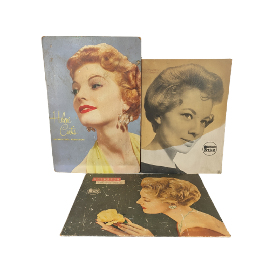 3 1950's Kapsalon Reclameborden 1
