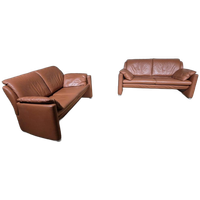 2X Leolux Fidamigo 2,5 Zits Banken - Topaz Leder - Design