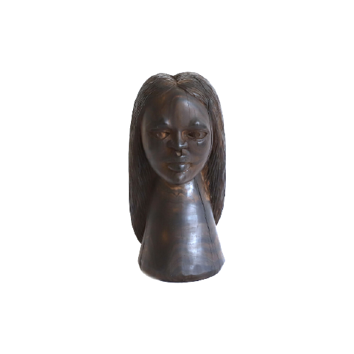Prachtig Afrikaanse Vrouw Sculptuur Uit Ebbenhout, Jaren '50/'60