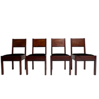 Haagse School Set Eetkamerstoelen Van Muntendam, 1920's