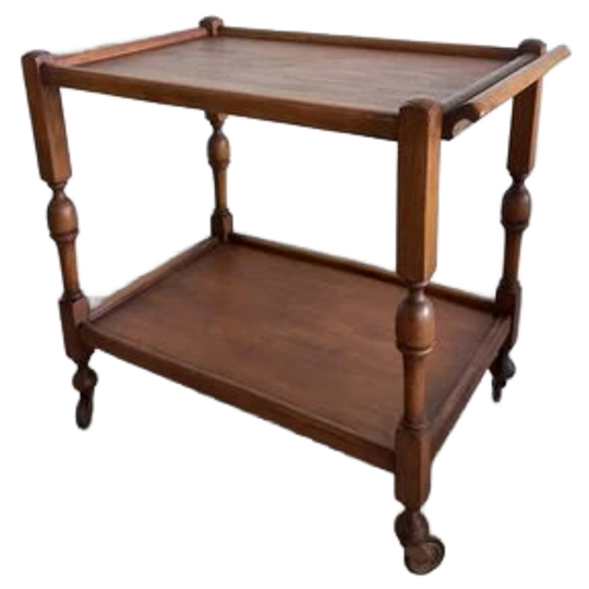 Vintage Houten Serveerwagen/trolley 1