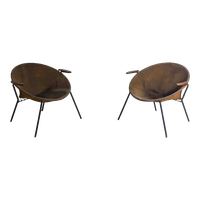 Deense Vintage Mid-century Relax 'balloon' Lounge Fauteuils Van Hans Olsen Voor <<<brand>>>, 1950