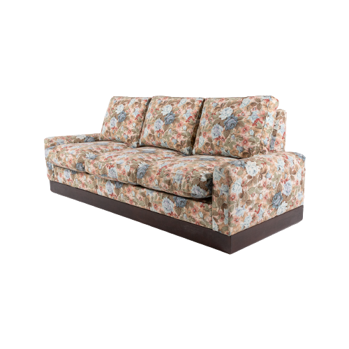 Italian Mid-Century Modern Sofa In Floral Fabric, 1960’S