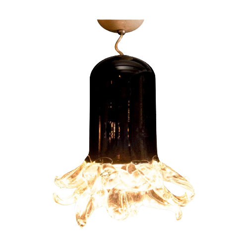 Vintage Leucos Hanging Lamp Murano Glass.