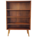 Vintage Deens Boekenkastje Schuine Pootjes Teak thumbnail 1