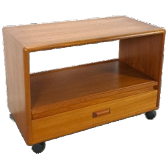 Deens Teak Design Dyrlund Kast Lp Tv Meubel Op Wielen 1