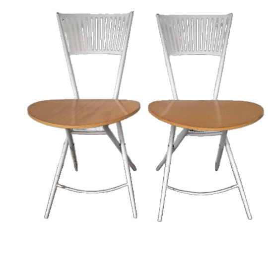 2x Vintage Folding Chairs From Fly Line (set) 1