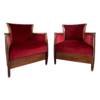 Set Art Nouveau Club Chairs. thumbnail 1