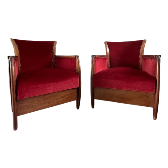 Set Art Nouveau Club Chairs. 1