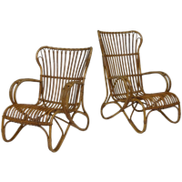 Set Van Twee Belse 8 Model Rotan Stoelen Dirk Van Sliedregt