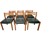 6 X Model 401 Eetkamerstoelen Van Jorgen Henrik Moller, Dene thumbnail 1
