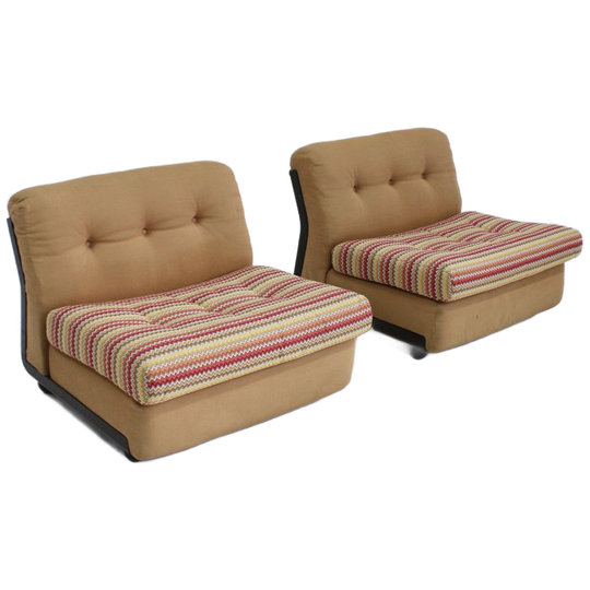 Set Vintage Amanta Fauteuils Mario Bellini C&b Italia 1