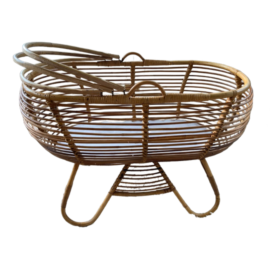 Rotan Wieg/bed Vintage 1