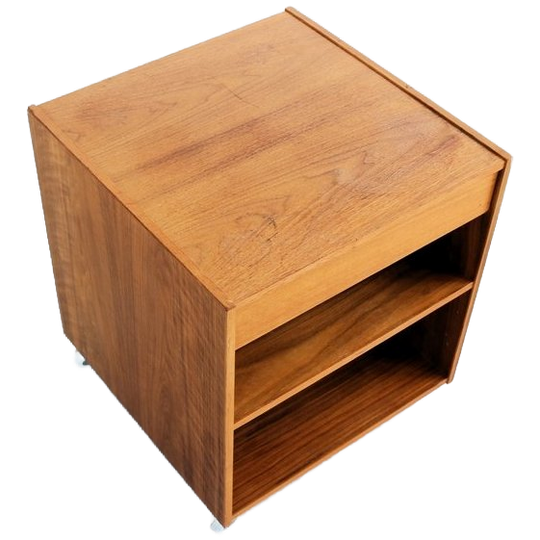 Vintage Sidetable | Bijzettafel Met Lade | Jaren 60 | Teak 1