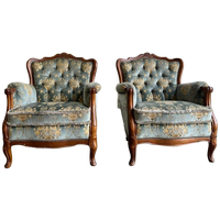Set Van 2 Vintage Barok Zetels / Fauteuils / Eenzitten