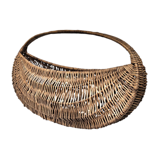 Vintage Woven Wicker Gondola Basket Extra Large 1