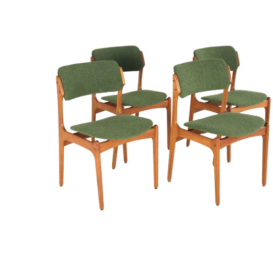 Erik Buch O.d. Mobler Vintage Stoelen Model 49 Gestoffeerd 1