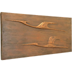 Vintage Wanddecoratie Vogels 'fly' Koper thumbnail 1