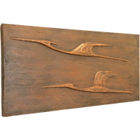 Vintage Wanddecoratie Vogels 'fly' Koper