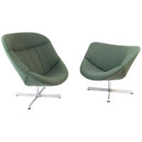 2 Rudolf Wolf Swivel Chair Modello Groen Ploegwool De Ploeg