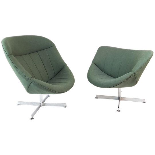 2 Rudolf Wolf Swivel Chair Modello Groen Ploegwool De Ploeg 1