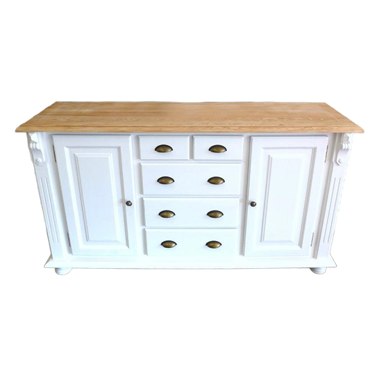 Prachtige Wit Landelijke Ladekast Dressoir 1