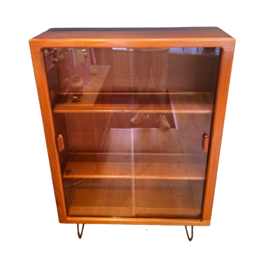 Vintage Deense Vitrinekast Vitrine Kast Kastje Silkeborg 1