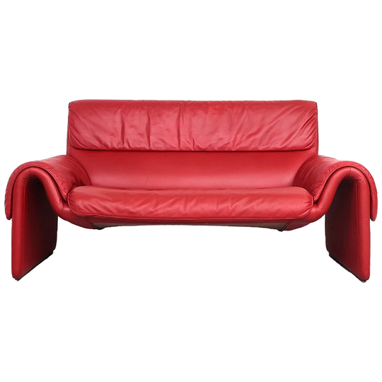 De Sede Ds-2011 Rood Design Bankje, 1990's 1