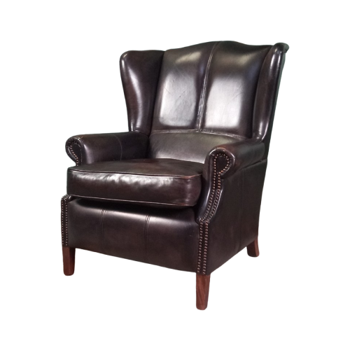 Onwijs Stoere Zwarte Schaapsleren Bendic Wingback Fauteuil