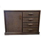 Vintage Dressoir Lowboard Sideboard Ladekast Bamboe Kast Boho Wandkast Dressoirtje thumbnail 1