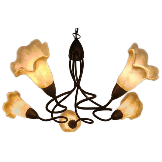 Vintage Massive Bloemen Kroonluchter 1