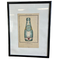 Vintage Kartonnen Kaart / Poster Perrier
