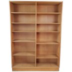 Vintage Grote Eiken Boekenkast Deens | Fineer Oak Danish thumbnail 1