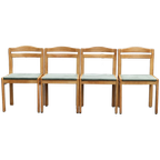 4 Musterring Massief Eikenhouten Stoelen, 1970 thumbnail 1