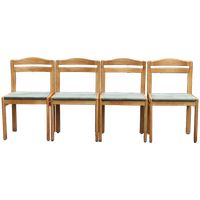 4 Musterring Massief Eikenhouten Stoelen, 1970