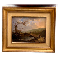 Landschap "Meisje Op De Brug".