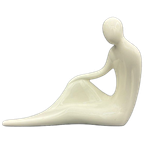 Vintage Abstract Figuur Wit Crème thumbnail 1