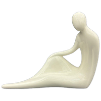 Vintage Abstract Figuur Wit Crème
