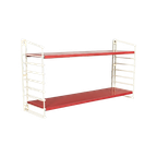 Modulair Wandrekje Met Rode Planken 71235 thumbnail 1