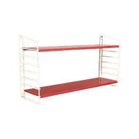 Modulair Wandrekje Met Rode Planken 71235