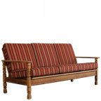 Brutalist Bank | Vintage Sofa | Jaren 60 | Eiken thumbnail 1