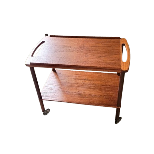 Vintage Deense Trolley Uit De Jaren 60 In Teakhout 1