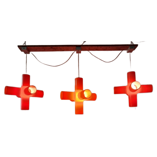 3 Cross Orange Hanging Lamps 1